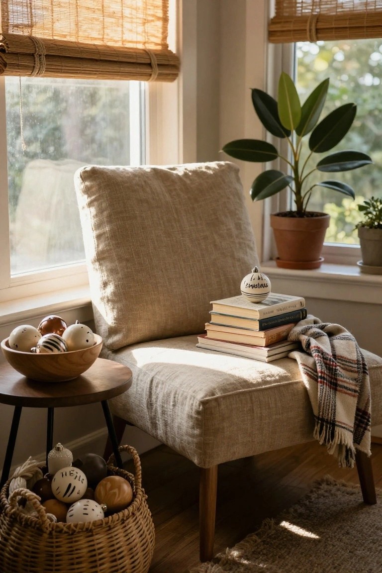 Ornaments Gathered in Bowls and Baskets