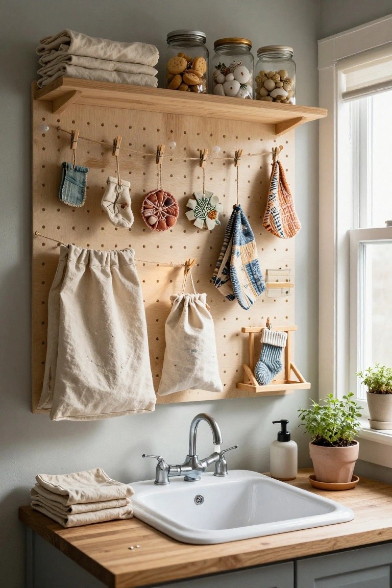 Pegboard for Handmade Ornaments
