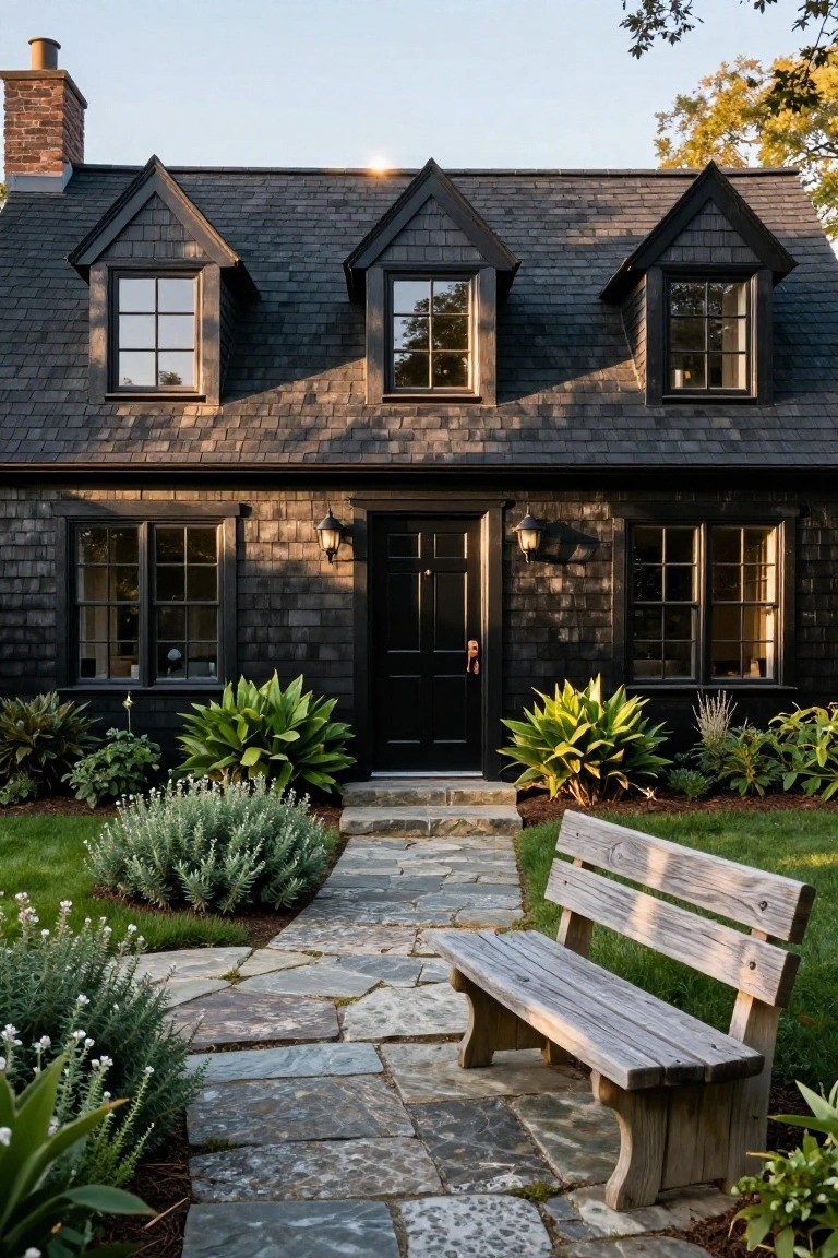 Dark Shingle Cape Cod Facade