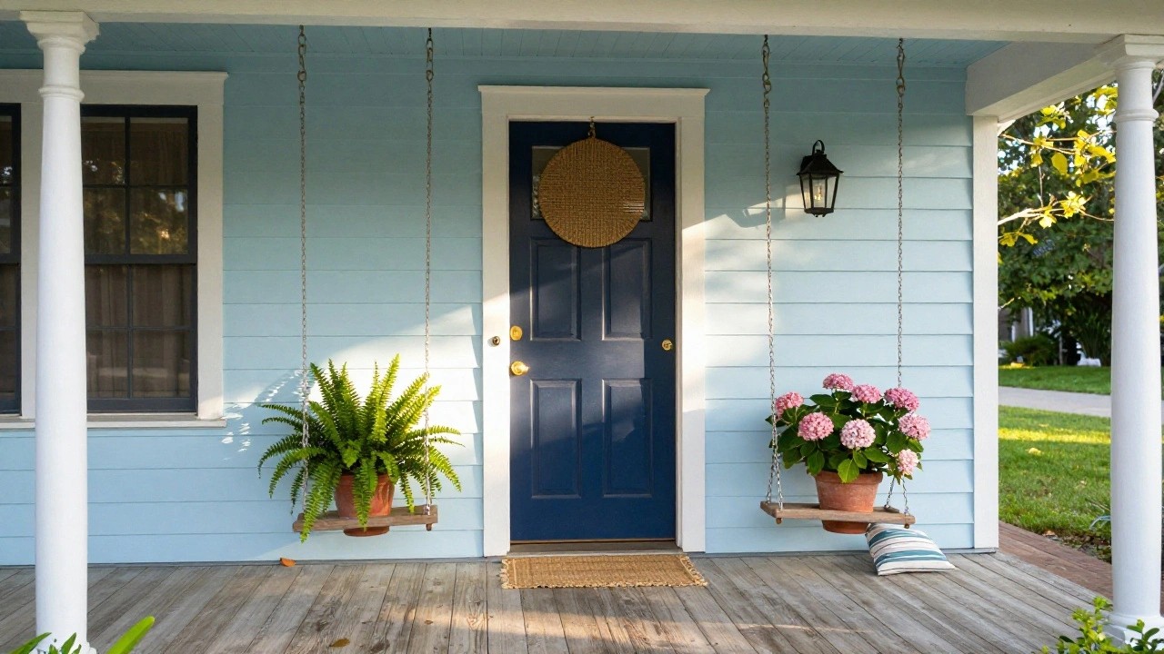 18 Blue House Exterior Front Porch Ideas That Feel Inviting