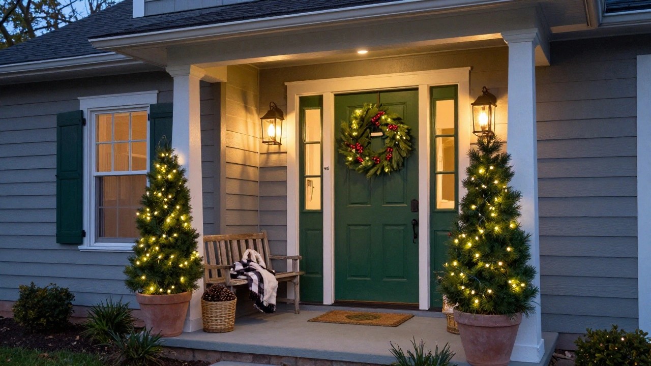 21 Charming Front Porch Christmas Light Ideas That Welcome Guests With ...