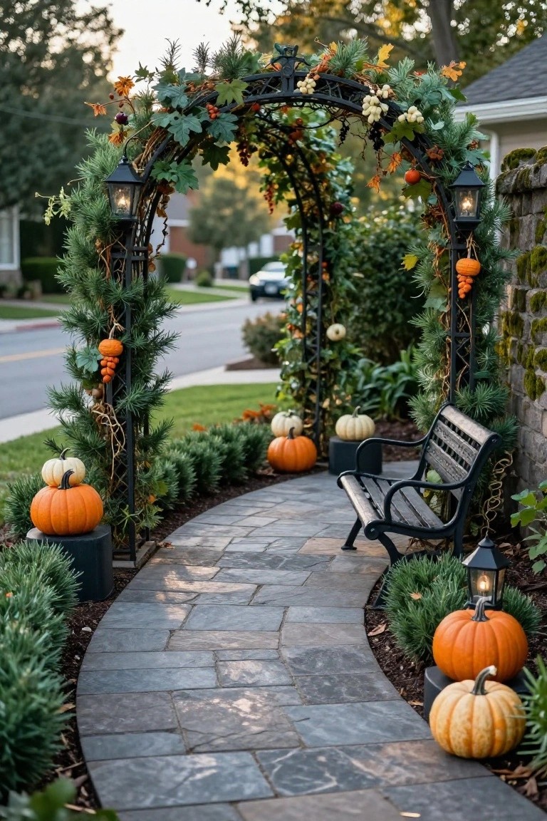 Elegant Outdoor Halloween Table Setting
