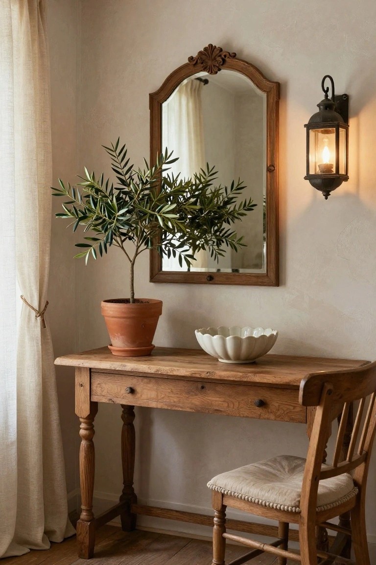 Potted Olive Tree for Country Christmas Charm