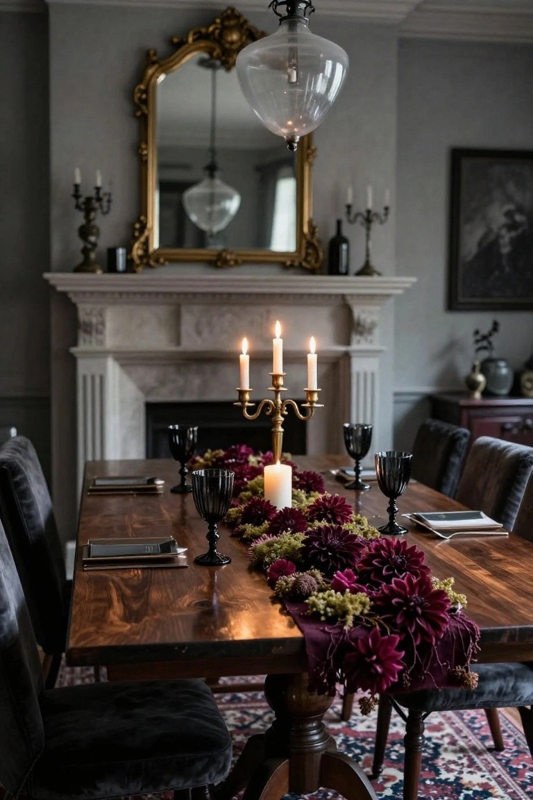 Cozy Candlelit Dining Table