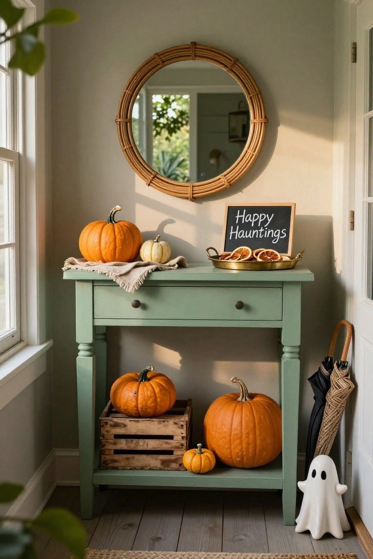 Festive Entryway Console Display