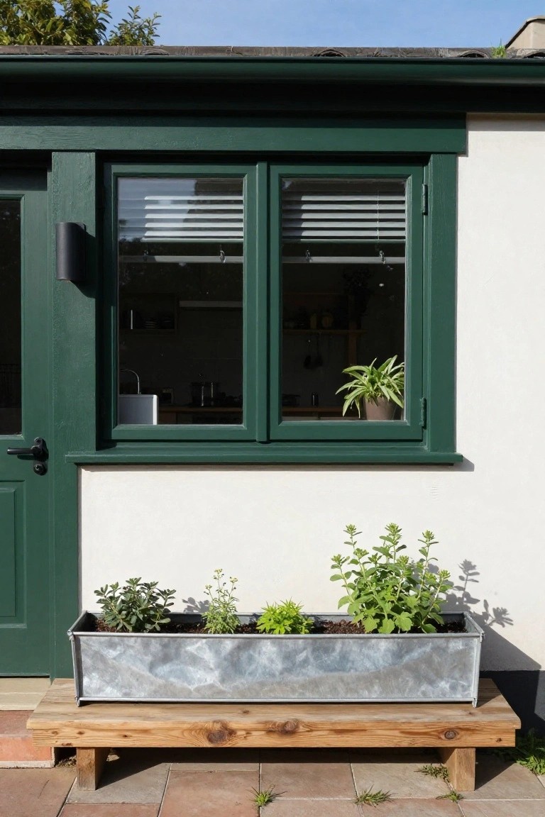 Herb Planter Under Kitchen Window