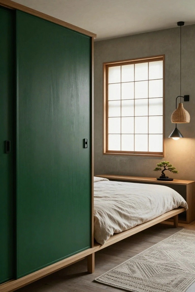 Green Sliding Wardrobe Doors