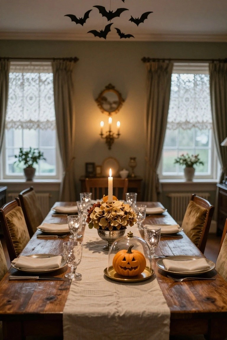 Vintage Halloween Table Setting
