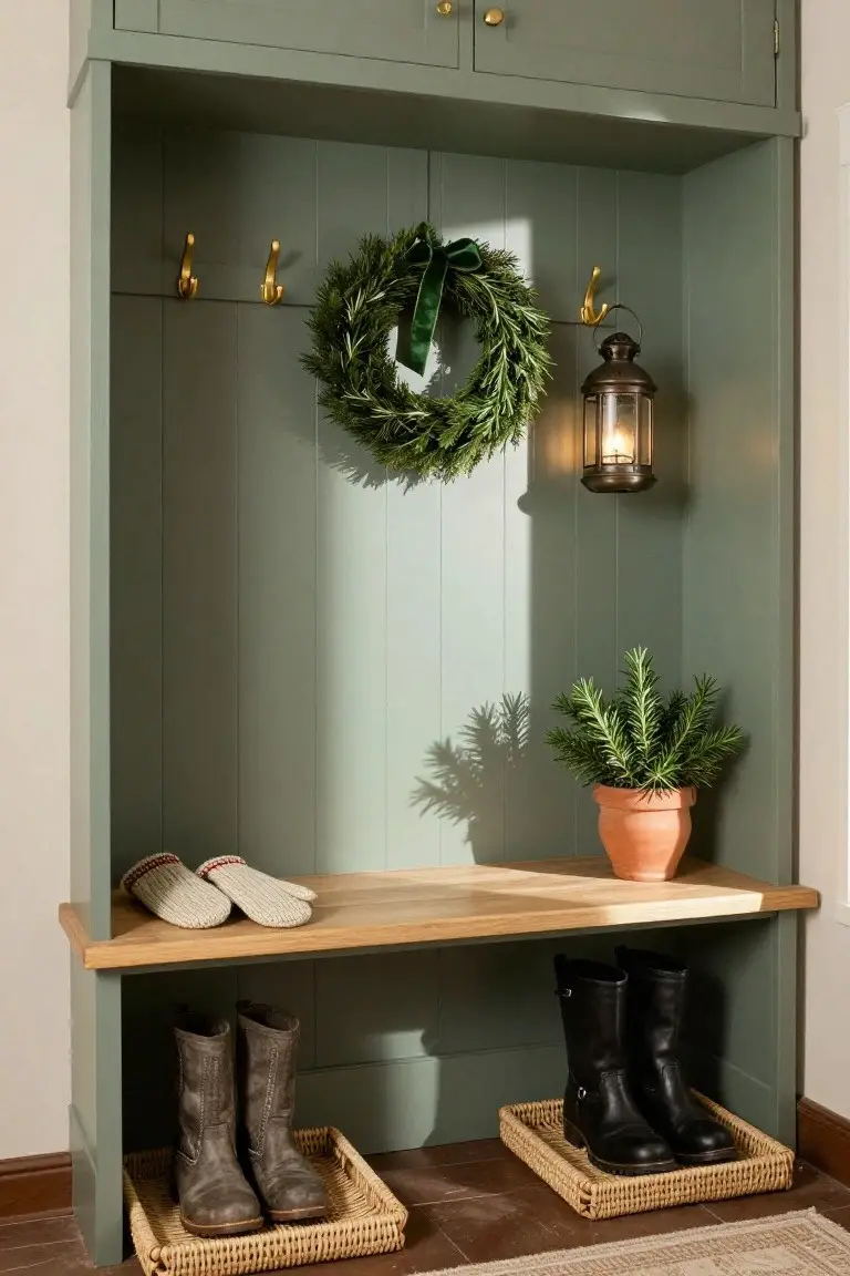 Cozy Mudroom Bench Setup
