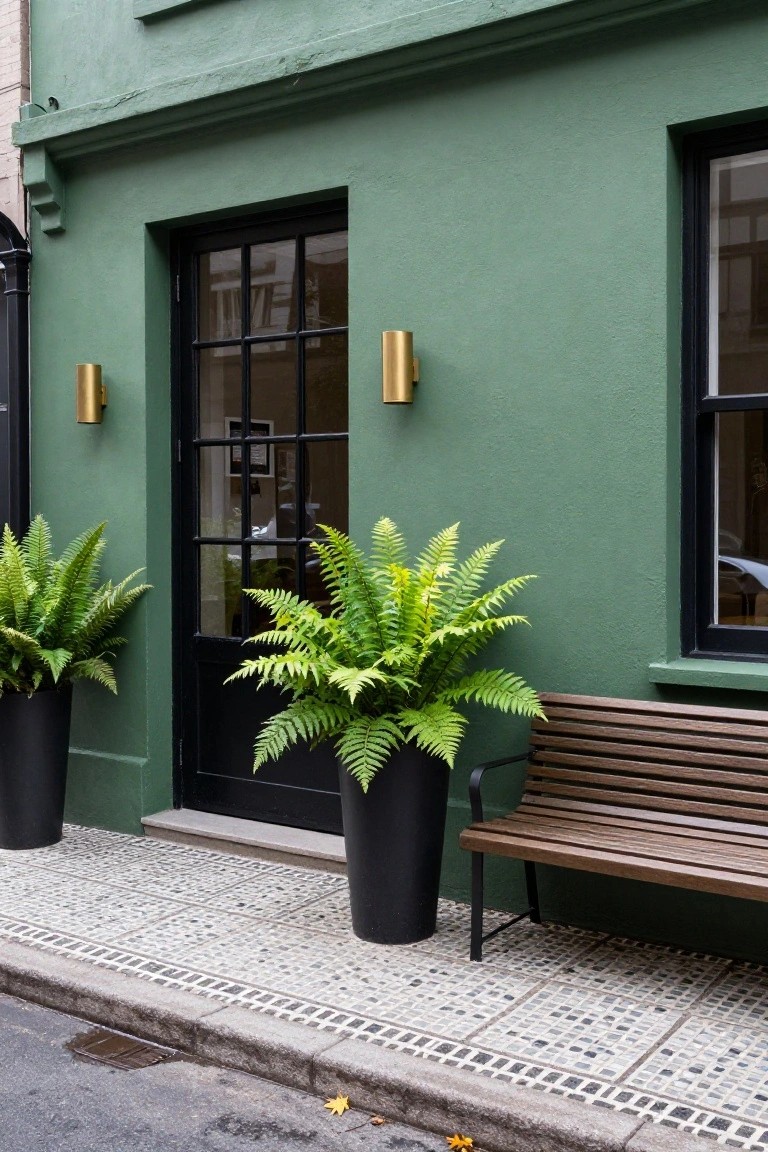 Flanking the Door with Ferns