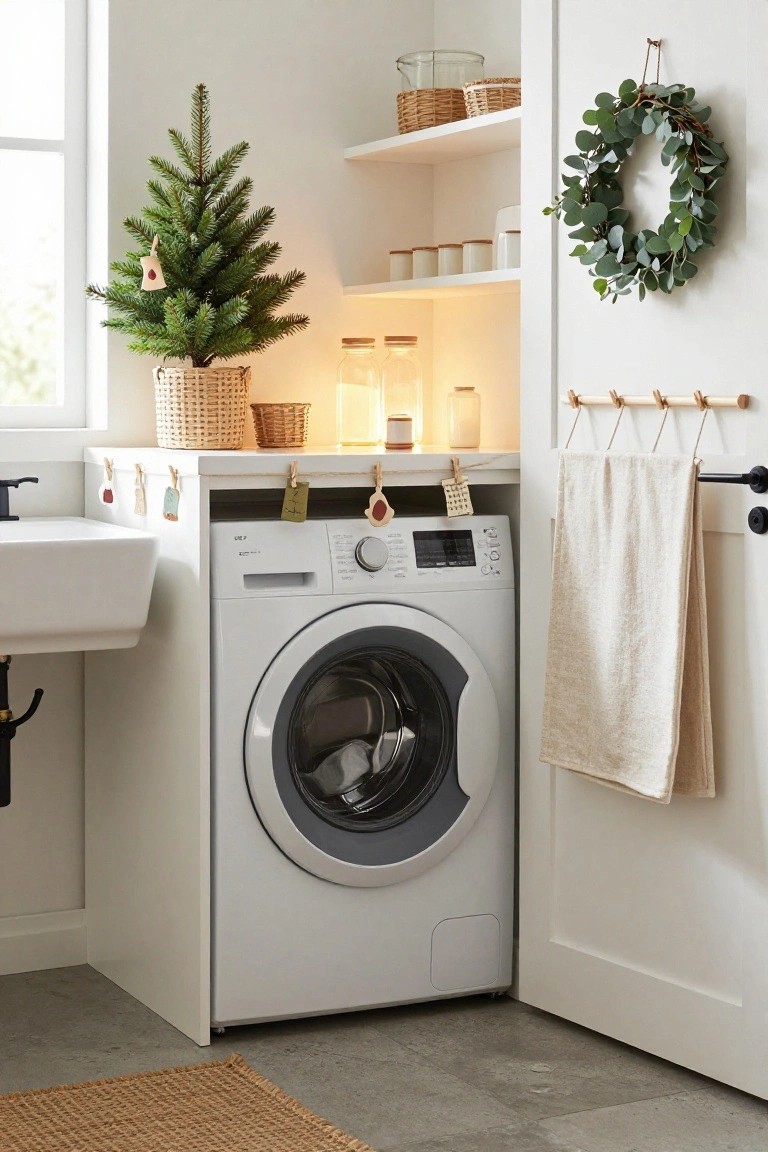 Christmas Tree in the Laundry Room