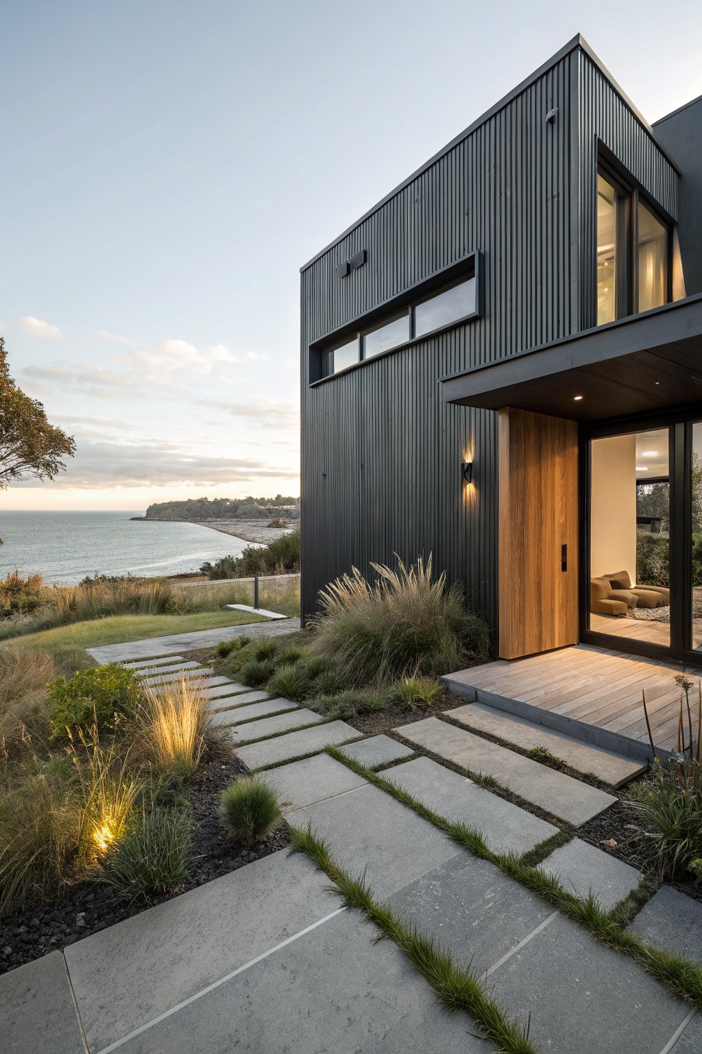 Charcoal Gray Corrugated Siding
