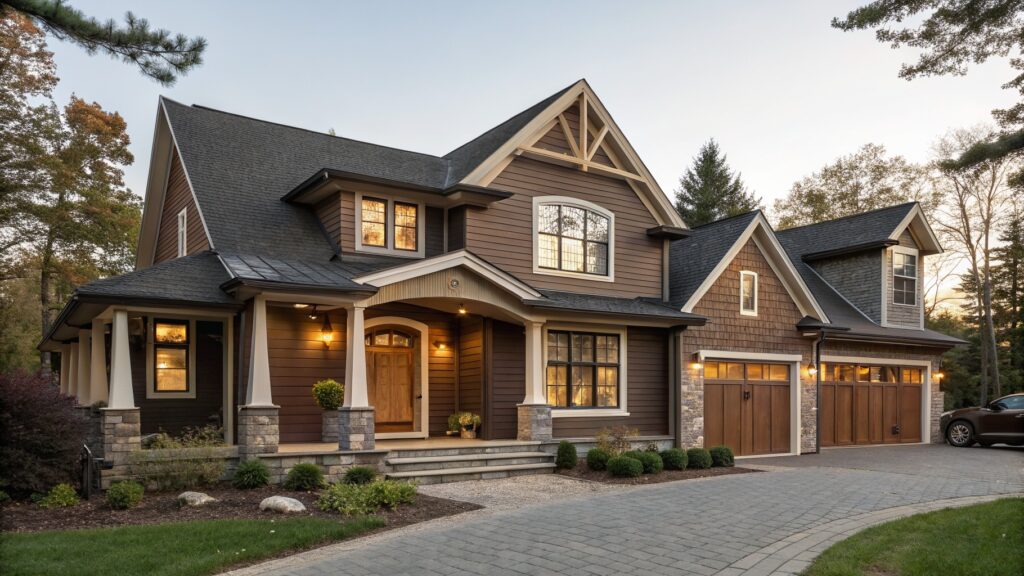 18 Stylish Brown House Exterior Color Schemes That Feel Rich and Balanced