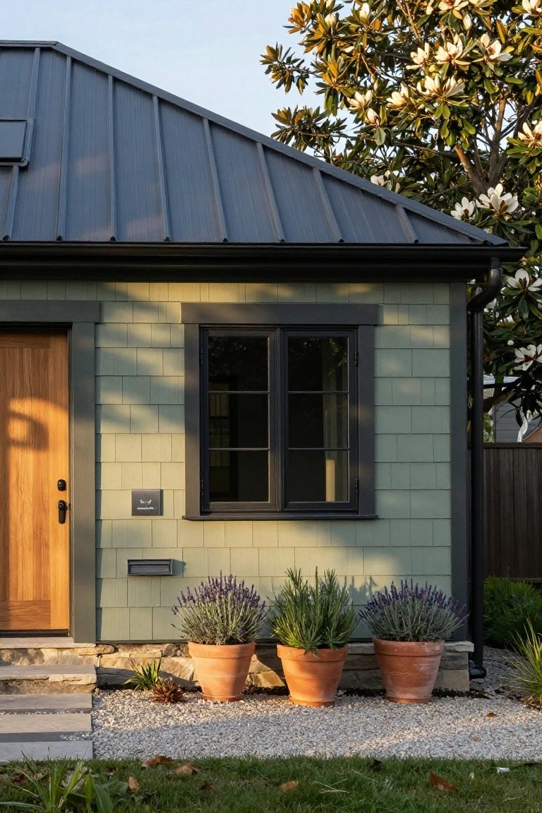 Sage Green Shingle Siding