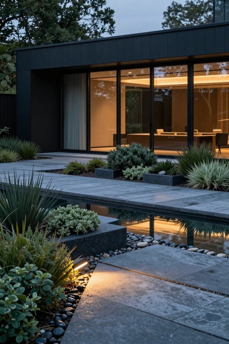 Stone Pathways with Pebble Edges