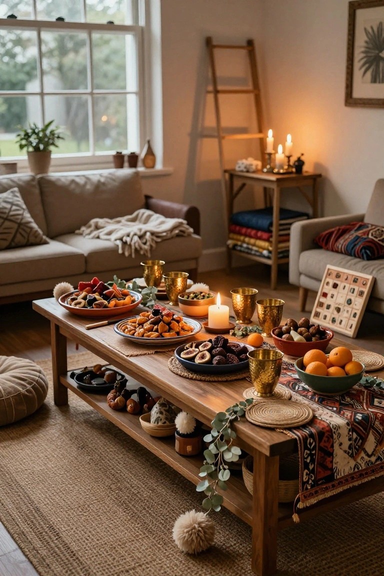 Coffee Table Holiday Grazing Setup