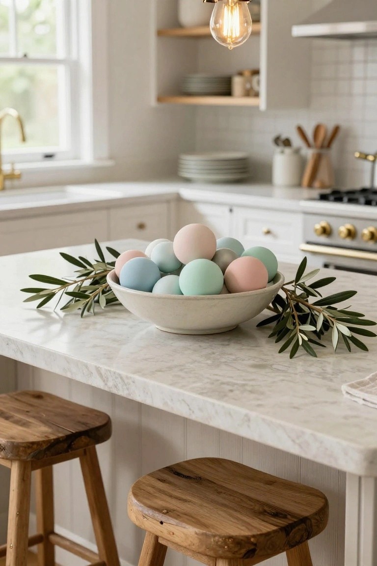 Pastel Balls in a Bowl Centerpiece