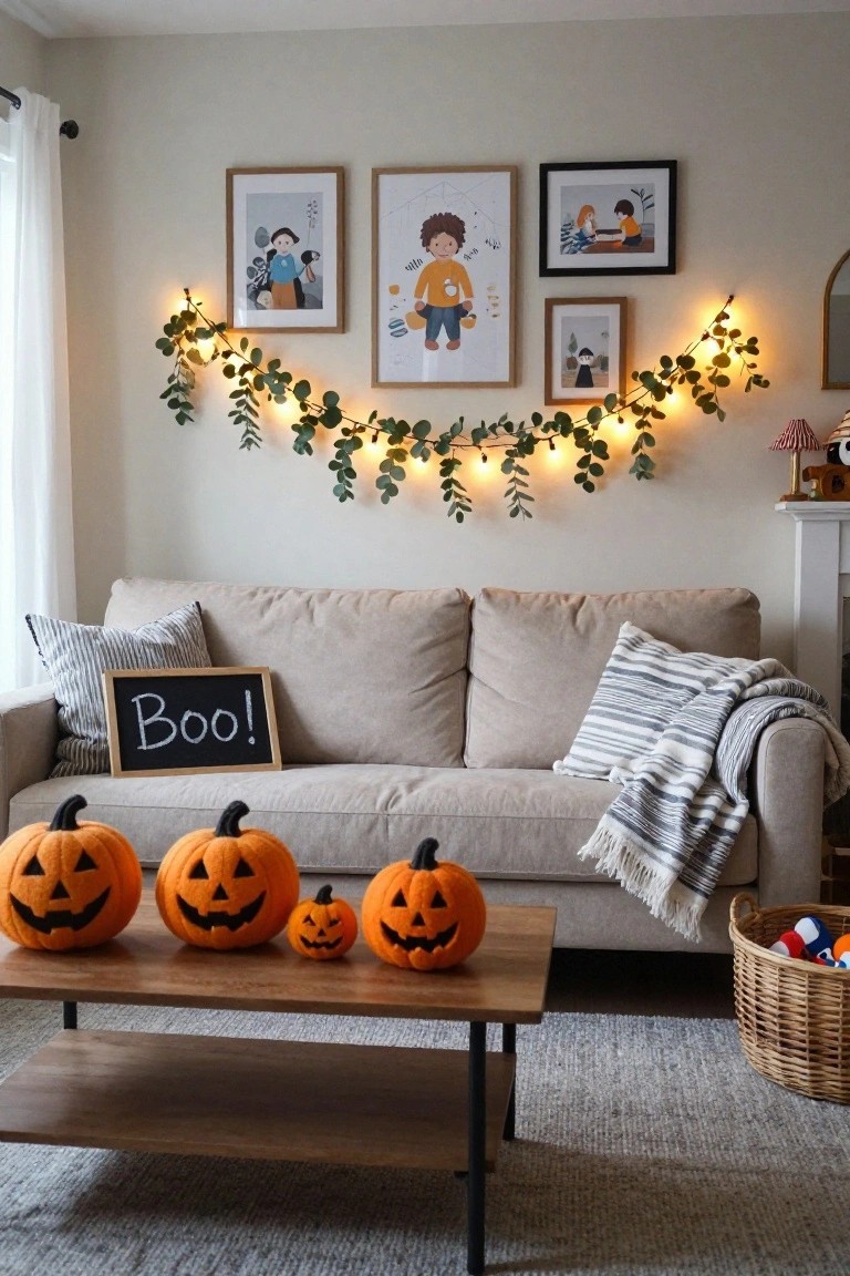 Beige living room with sofa, 
