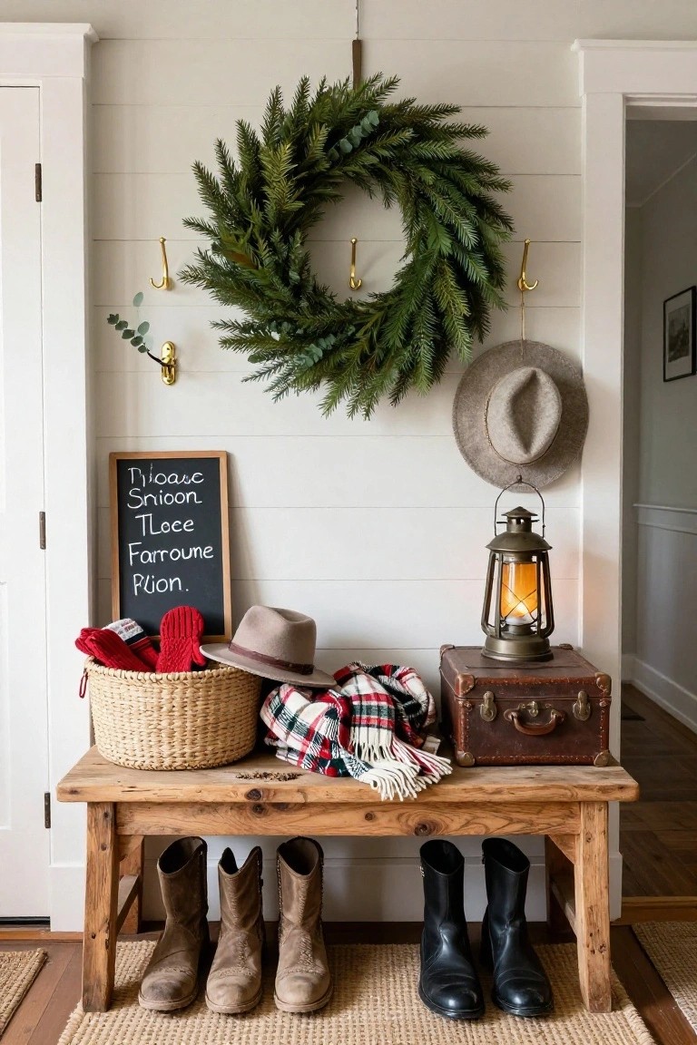 Cozy Entryway Bench for Winter Gear