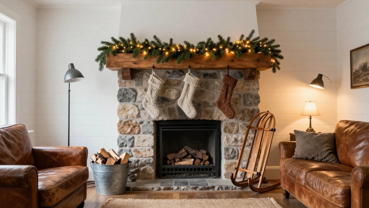 23 Wooden Beam Christmas Mantle Ideas That Add Natural Character