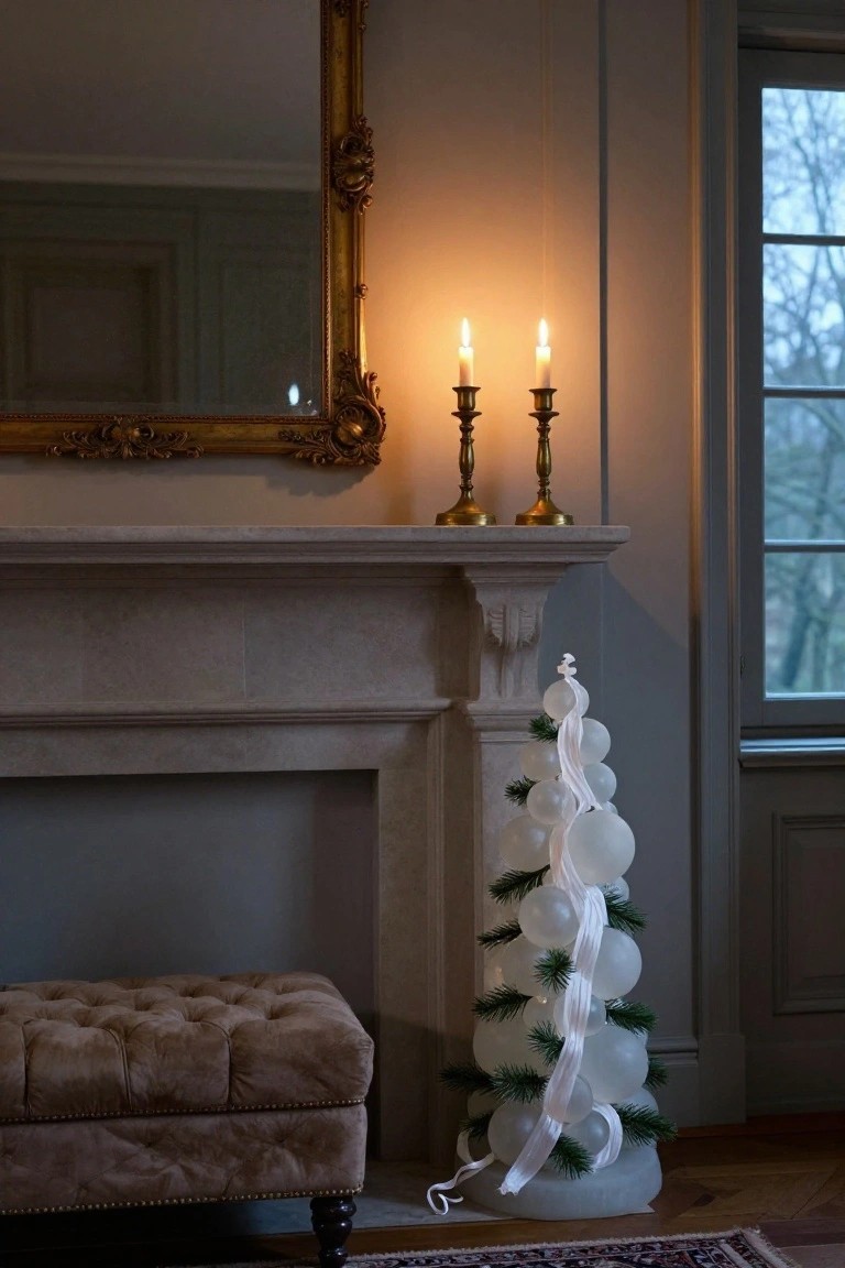 Balloon Christmas Tree for Quiet Holiday Style