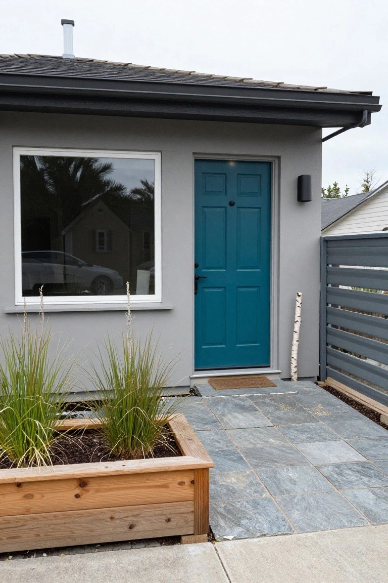 Bold Teal Front Door