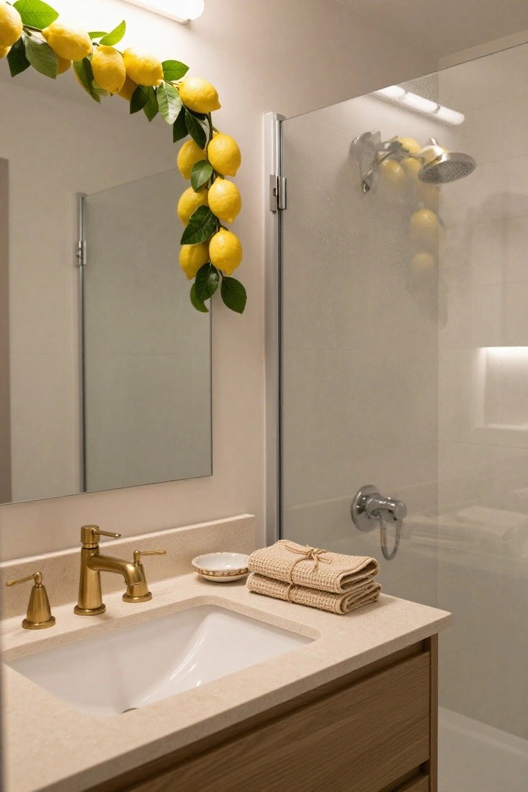 Lemon Garland for Bathroom Holiday Decor