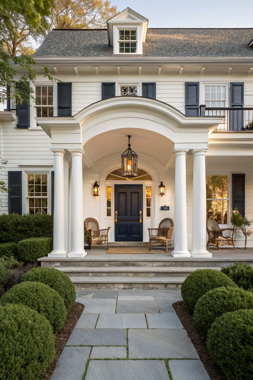 Classic Columned Porch Entry