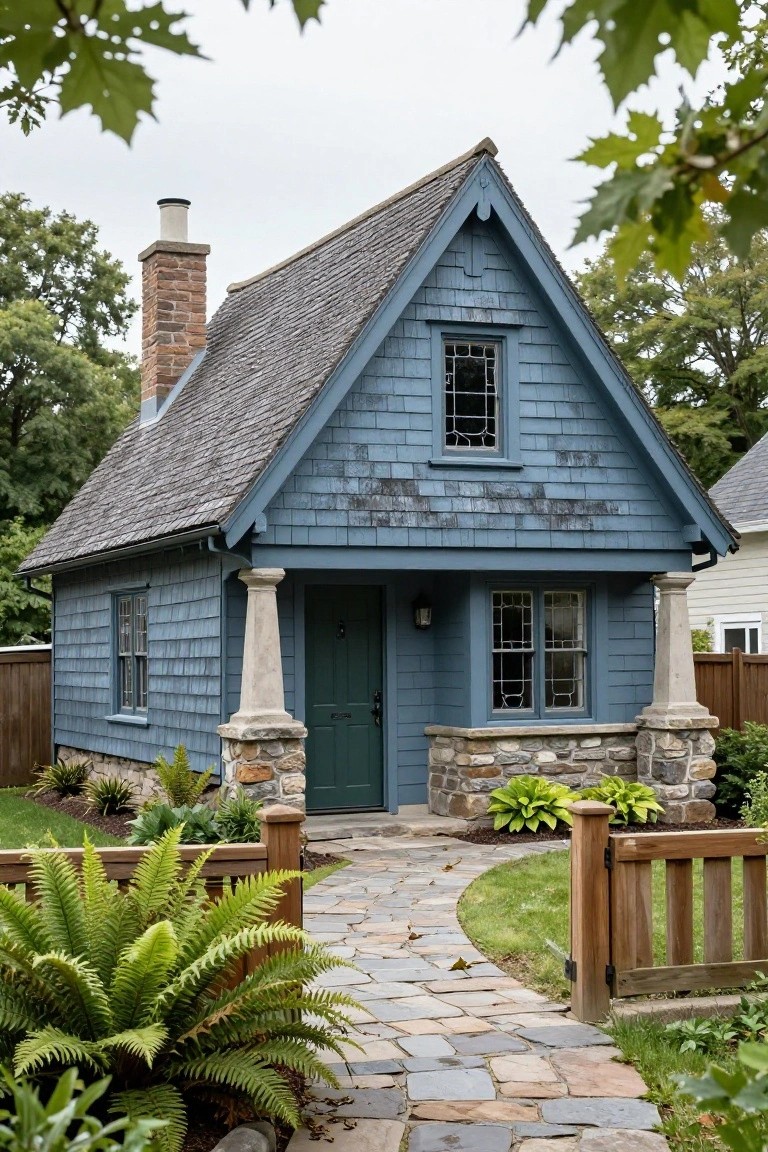 Cozy Cottage in Deep Blue Shingles