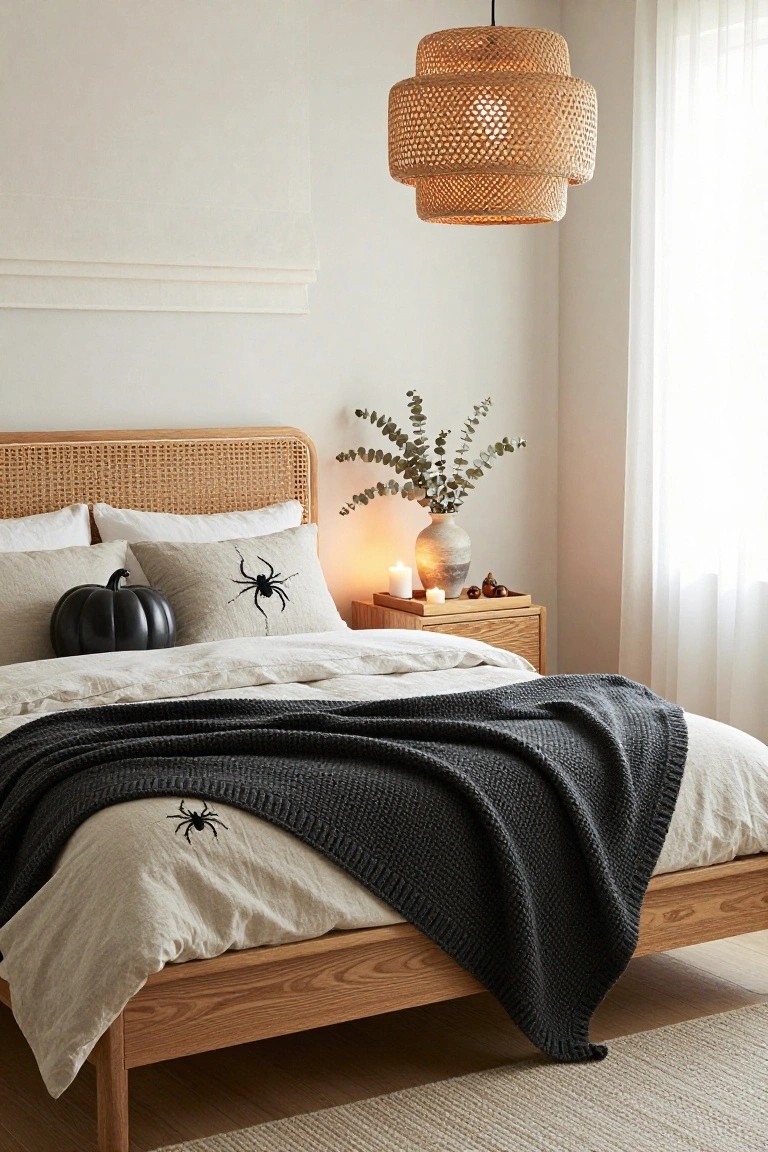 Cozy Bedroom Halloween Decor