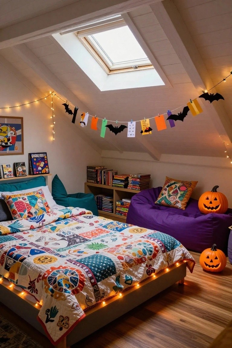 Spooky Movie Nook with Floor Seating